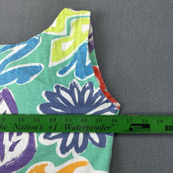 Vintage Espirit Tank Dress Women L Large Floral Sleeveless Summer Cotton Midi - Picture 6 of 7